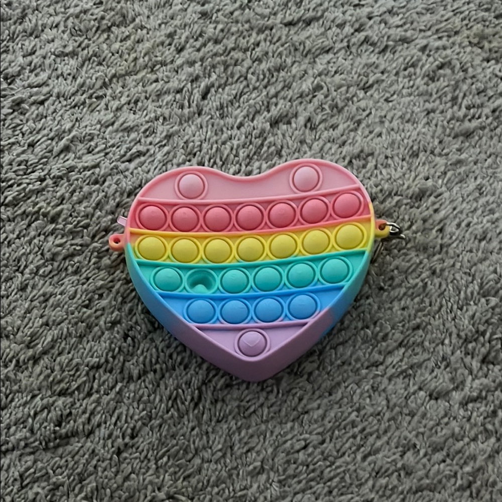 Pink and Yellow Heart Puzzle Toy